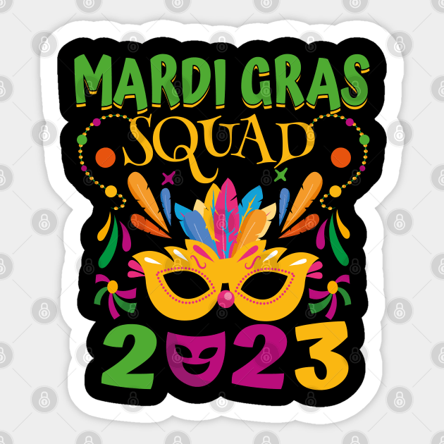 Mardi Gras Squad 2023 Parade Festival Mardi Gras carnival costumes Sticker by AbstractA